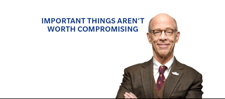 An image with this quote "Important things aren't worth compromising"